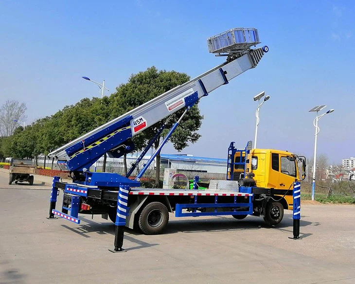 45m Ladder Lift Mounted on Dongfeng Truck 7