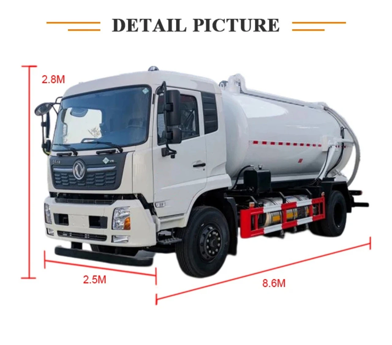 6 Wheelers 10 CBM Sewage Tanker Truck 7