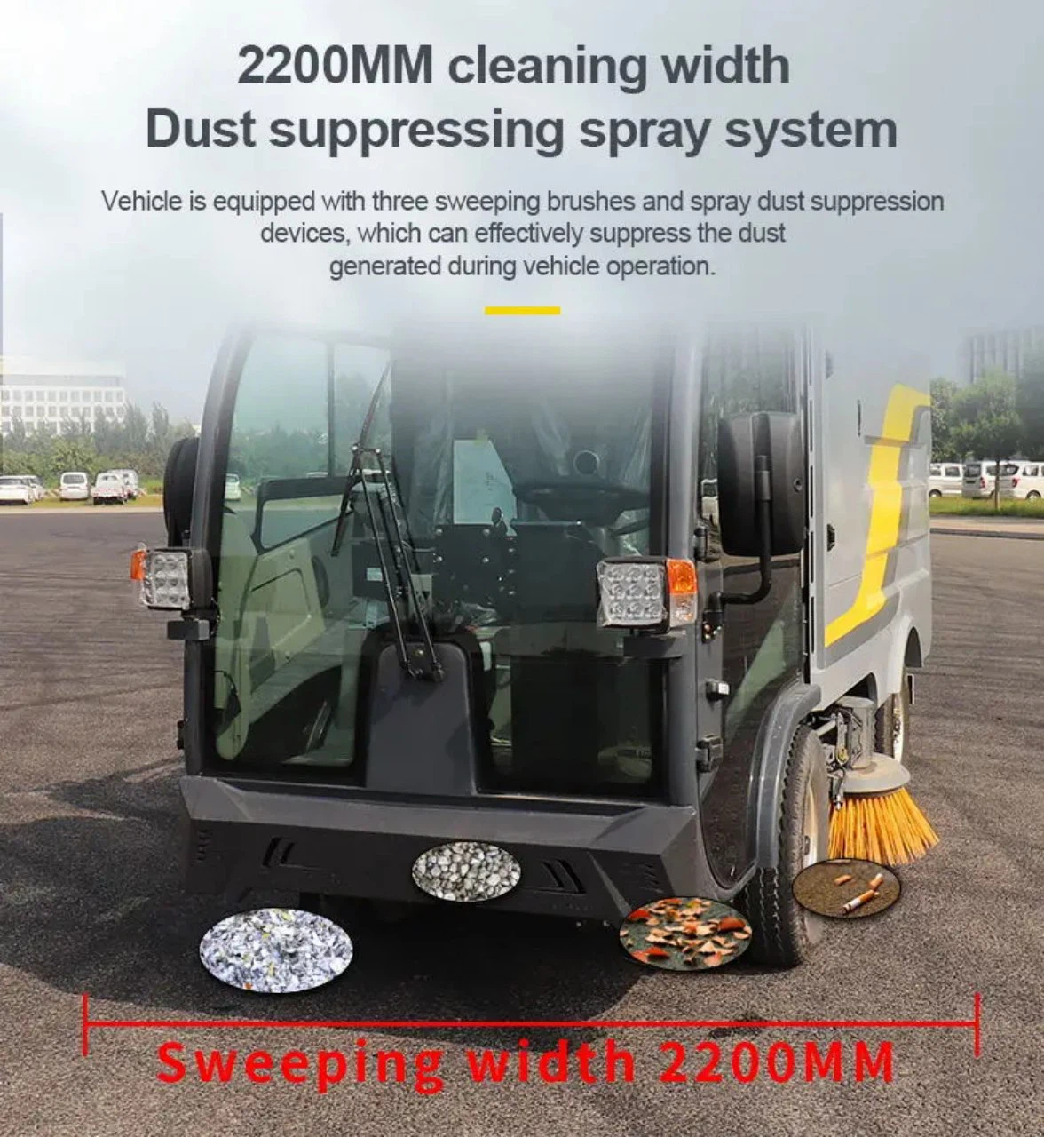 Electric Airport Sweeper 700 Liters 8